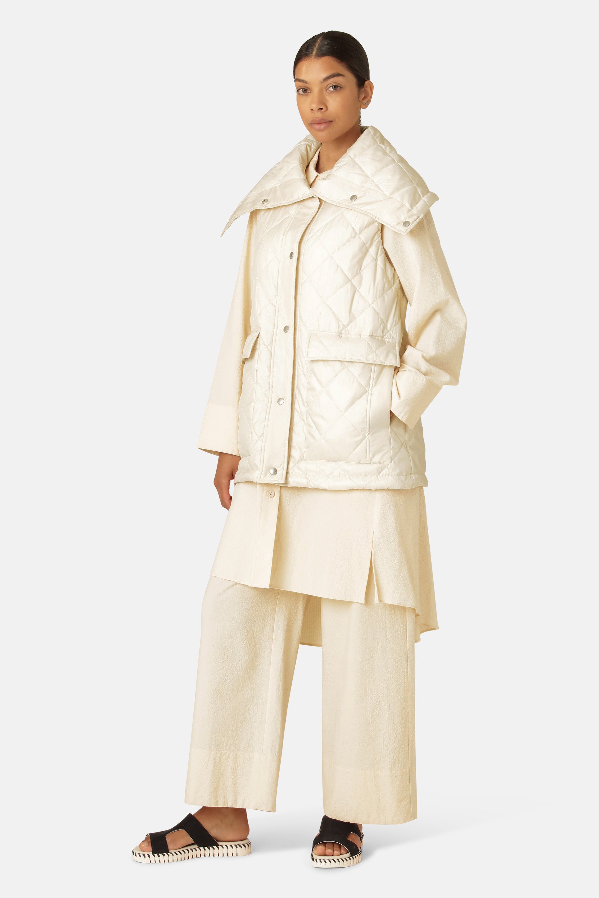 Ilse Jacobsen Hornbæk Outerwear Gepolsterte Weste Vest 102 Whitecap